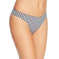 Shoshanna Classic Gingham Bikini Bottom Navy/White Size L