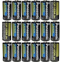 Panasonic Lithium CR123A 3V Photo Lithium Battery (Pack of 18)