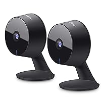 Smart Indoor Security Camera for Home(2 Pack), 1080p HD Baby Monitor with Motion and Sound Detection,Two-Way Audio, Night Vision, US Cloud Server & SD Card Storage, Compatible with Alexa