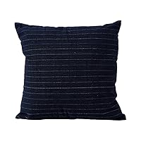 Lily’s Living Artissance Vintage Homespun Navy Blue Pillowcase (Size & Color Vary)