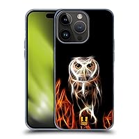 Head Case Designs Owl Wildfire Soft Gel Phone Case Cover Compatible with Apple iPhone 15 Pro