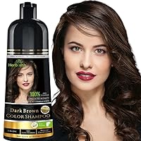 Herbishh Hair Color Shampoo for Gray Hair – Magic Hair Dye Shampoo – Colors Hair in Minutes–Long Lasting–500 Ml–3-In-1 Hair Color–Ammonia-Free (Dark Brown)