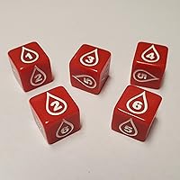5X Blood Dice: Great for Blood Counters Compatible with Magic: The Gathering…
