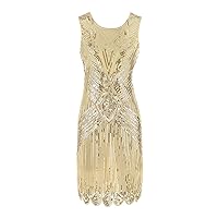 1920 Style Dresses for Women Gatsby Plus Size Flapper Sparkly Sleeveless Dress Art Deco Roaring 20s Cocktail Dress
