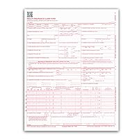CMS 1500 / HCFA 1500 Insurance Claim Forms - Laser/Ink-Jet Compatible (New Version 02/12) Letter Size 8-12