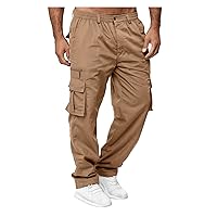 Men's Cargo Pants Solid Jogging Sport Outdoor Casual Plus Size Trousers Work Lightweight 2024 Pant
