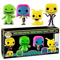 Funko Pop! Disney: The Night Before Christmas 4pk (BLKLT)(Exc) 69146 - Collectable Vinyl Figure - Gift Idea - Official Merchandise - Toys for Kids & Adults - Model Figure for Collectors and Display