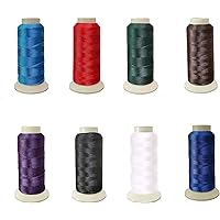 Eastern Fashional Life Heavy-Duty Size T70 #69 Bonded Nylon Sewing Thread - 1500 Yard Spool(Black& White& Purple& Deep Blue& Deep Green& Brown& Claret& Sky Blue)