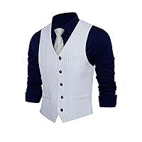 BABEYOND Men's Formal Suit Vest Slim Fit Waistcoat Business Vest for Suit Tuxedo