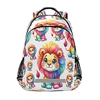 Cartoon Lion Backpack for 1th- 6th Grade Boy Girl,School Backpack Lion Toddler Bookbag,2