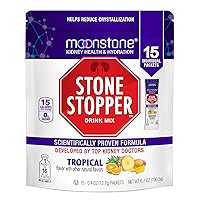 Kidney Stone Stopper Drink Mix Tropical Flavor, Outperforms Chanca Piedra & Kidney Support Supplements, Developed by Urologists to Prevent Kidney Stones and Improve Hydration, 15 Day Supply