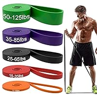 Resistance Bands, Pull Up Assist Bands - Workout Bands, Eexercise Bands, Long Resistance Bands Set for Working Out, Fitness, Training, Physical Therapy for Men Women