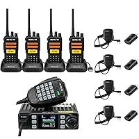 Retevis RA25 GMRS Mobile Radio(1 Pack) Bundle Retevis RT76P GMRS Walkie Talkies(4 Pack)