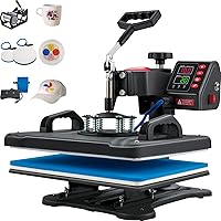 VEVOR 5 in 1 Heat Press Machine for T Shirts -12x15 Inch T Shirt Press with 6