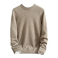 Winter Cashmere Sweater Men's Cashmere Round Neck Double-Ply Thickened Solid Color Bottoming Shirt