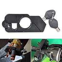 KATUR Motorcycle Grip Lock - Universal Aluminum CNC Motorcycle Handle Throttle Grip Security Lock with 2 Keys to Secure a Bike, Scooter, Moped or ATV in Under 5 Seconds -Black