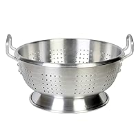 Thunder Group ALHDCO102 Colander, 16 Quart Capacity, Perforated, Riveted Handles, Footed Base, Heavy-Duty Aluminum, Pack of 4