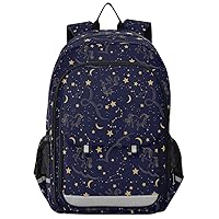 ALAZA Moon Star Unicorn Galaxy Backpack Bookbag Laptop Notebook Bag Casual Travel Daypack for Women Men Fits15.6 Laptop