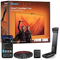 Govee TV Backlight 3 Lite with Fish-Eye Correction Function Sync to 75-85 Inch TVs, 16.4ft RGBICW Wi-Fi TV LED Backlight with Camera, 4 Colors in 1 Lamp Bead, Voice and APP Control, Adapter