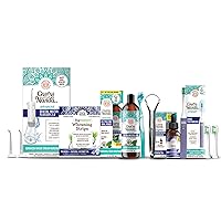 GuruNanda Total Oral Care, with Mickey D Oil Pulling, Whitening Strips, Concentrated Mouthwash, Advanced Water Flosser & Lavender Sonic Toothbrush
