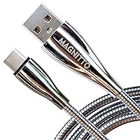 USB Type C Cable, Metal Braided Cord, Fast Type-C Charger Premium Durable USB-A to USB-C Charging Cable for Samsung Galaxy S21 S20+ S10 S9 S8 Plus A51 Note 9 8 PS5 Controller LG Google Pixel