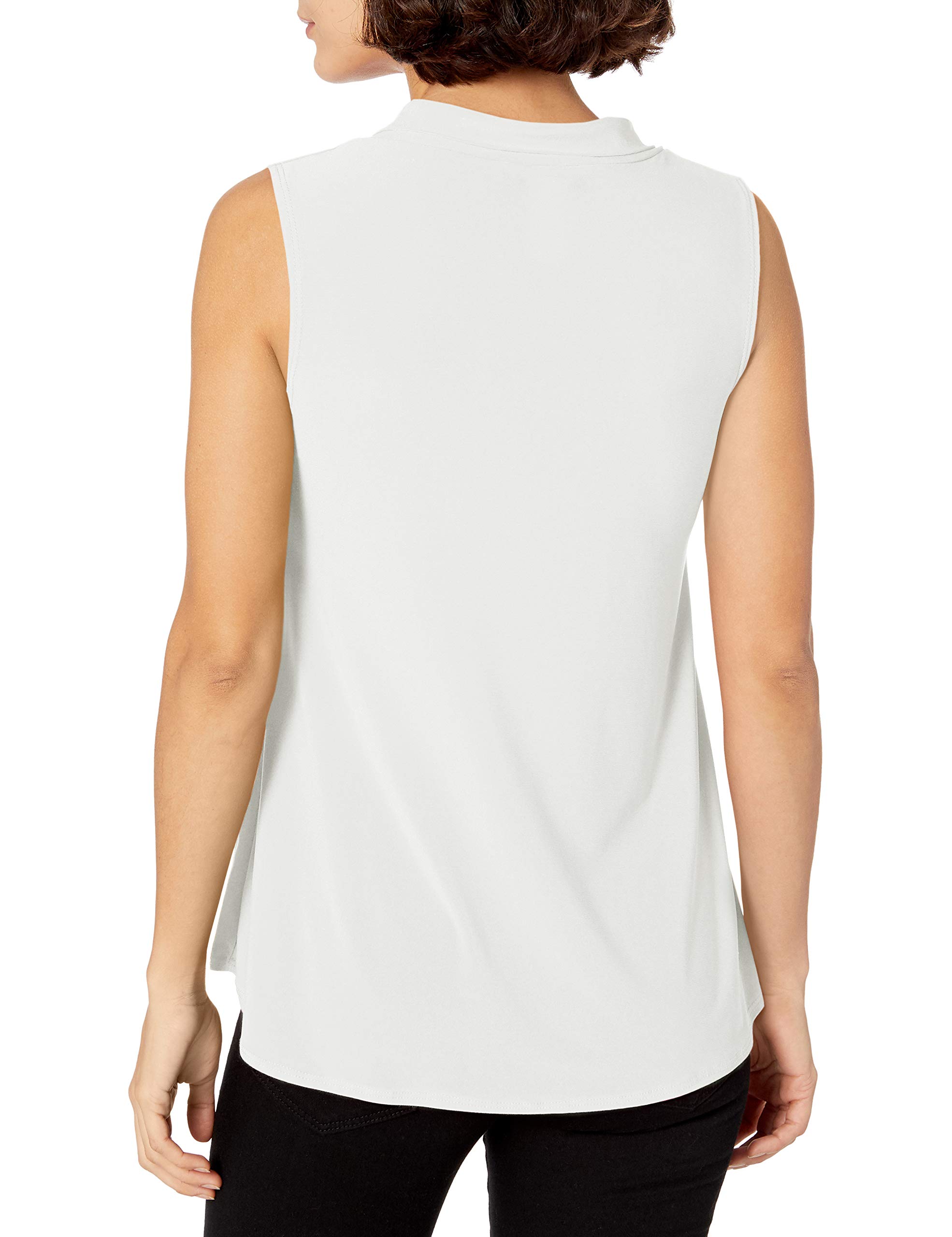 Star Vixen Women's Petite Sleeveless Tieneck Blouse