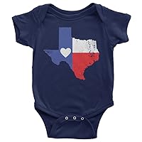 Threadrock Baby Texas State Flag With Heart Infant Bodysuit