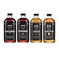 Crafted Cocktails Shrubs Variety Pack - Blackberry, Strawberry, Ginger & Asian Pear. Try our Shrubs for your homemade cocktails, sodas and recipes!