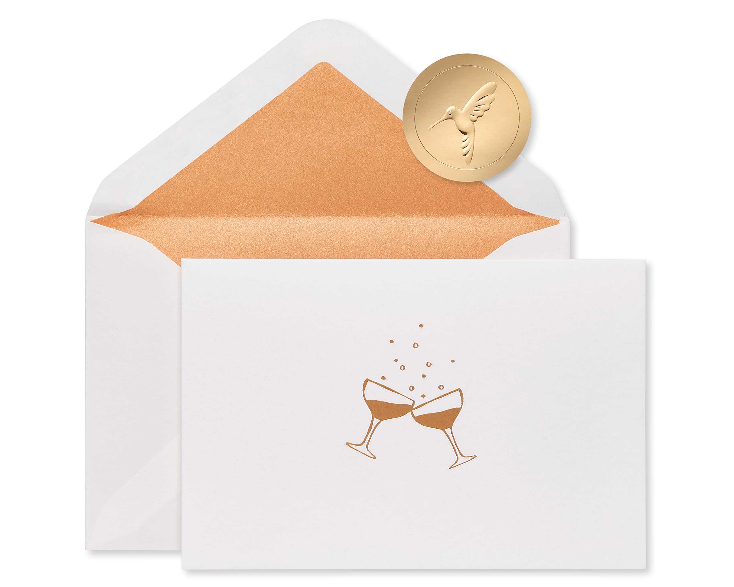 Papyrus Blank Cards with Envelopes, Champagne Glasses (16-Count)