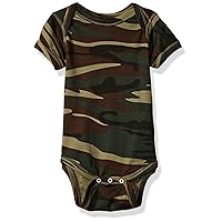Baby Infant Camouflage Bodysuit Onesie, Green Woodland, 12MOS
