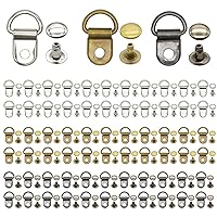 75 Sets Shoe Hooks, 3 Colors Alloy Buckle Fitting with Rivets