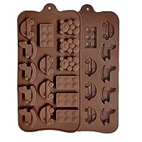 Chocolate Silicon Mould, Teddy Bear Hemisphere Vehicle Horse Multiple Shapes Chocolate Mould, Multiple Designs