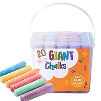 Jaques of London Pavement Chalk | Premium Coloured Kids Chalk | Giant Chalk Garden Toys for 1 Year Olds | Outdoor Chunky Chalk | Since 1795