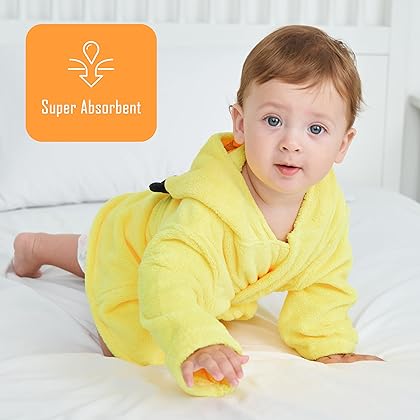 Sunny zzzZZ 2 Pack Unisex Baby Plush Animal Face Robe for 0-9 Months