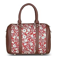 Women's Handcrafted Red Kalamkari Handbag for Office and College, Red