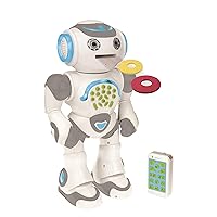 LEXIBOOK Powerman Max, Remote Control Walking Talking Toy Robot STEM Programmable, Dances, Sings, Tells 10,000 Stories, 300+ Learning Quiz, Shooting Discs and Voice Repeat for Kids 4+ ROB80US