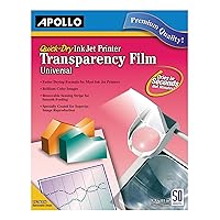 Samsill Economy Transparent Printer Paper/projector Paper, Clear Transparency Film for Laser Jet Printers, 8.5 x 11 inch Sheets - Black Image Only, Bo
