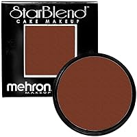 Mehron Makeup StarBlend Cake Makeup | Wet/Dry Pressed Powder Face Makeup | Powder Foundation | Sable Brown Face Paint & Body Paint 2 oz (56g)