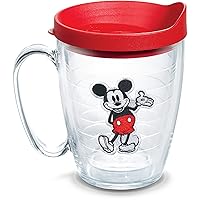 Tervis Disney - Original Mickey Made in USA Double Walled Insulated Tumbler Cup Keeps Drinks Cold & Hot, 16oz Mug, Classic