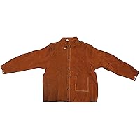 MAGID 105T-M Tan Split Leather Welding Jacket, Green, Medium
