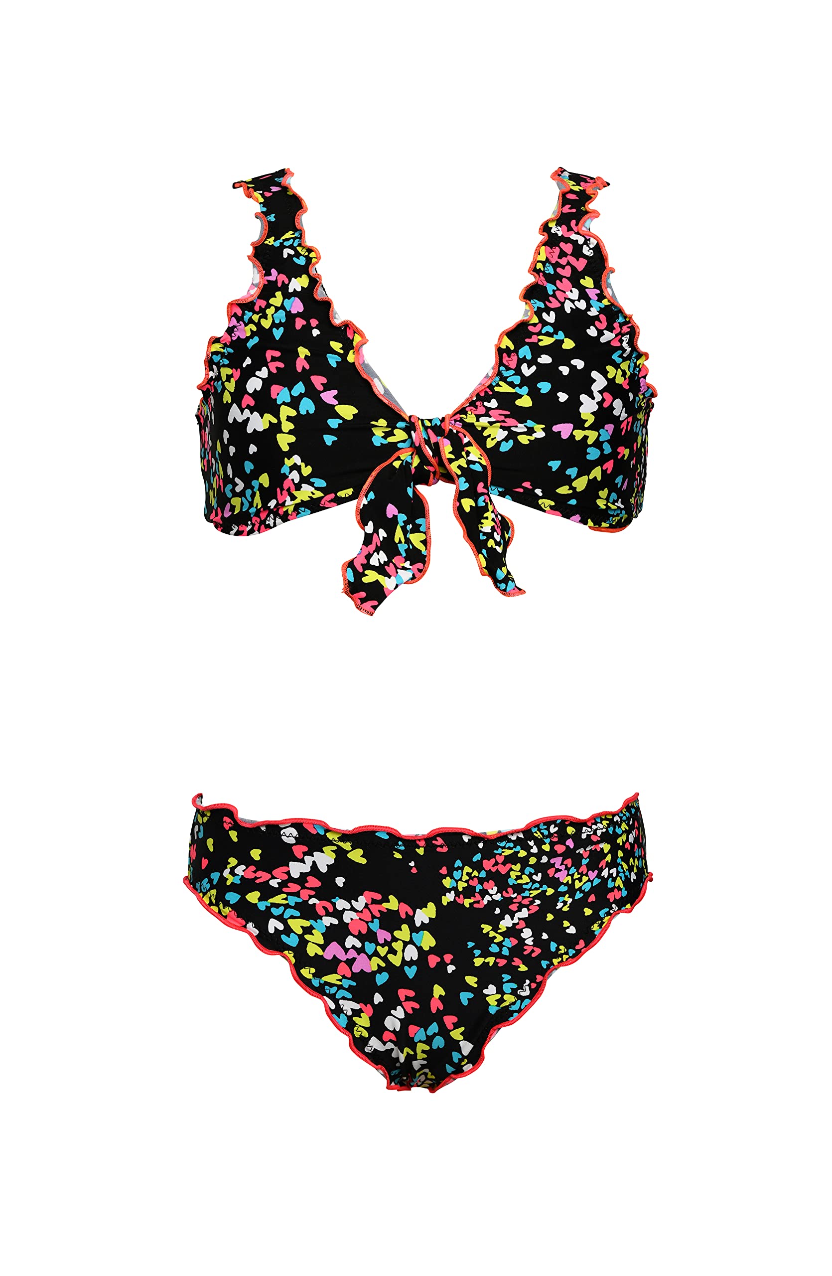 Hobie Girls Bralette Top and Hipster Bikini Bottom Swimsuit Set