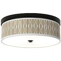 Swell Giclee Energy Efficient Bronze Ceiling Light with Print Shade
