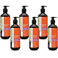 Natural Solution Shampoo,Organic Lavender & Marula Oil With Himalayan Pink Salt, Soothing & Moisturizing, Daily Care For All Hair Types,17 Ounce (6-Pack)