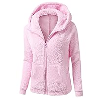 FQZWONG Winter Coats For Women Casual Warm Womens Fleece Jacket 2024 Plus Size Trendy Fuzzy Clothes Casual Outerwear