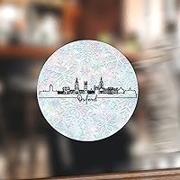 United Kingdom Oxford Skyline Laptop Stickers 50 Pieces City Scene Stickers Pack Vacation Momento Waterproof Water Bottle Stickers Vinyl Decals for Laptop Phone Backpack Luggage 3inch