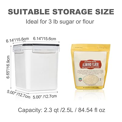 PANTRYSTAR Medium Food Storage Containers with Lids Airtight 3.6L