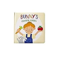 Kate & Milo Bunny's Colorful Garden Board Book, Learning Colors and Food Names, Developmental Baby and Toddler Book, Gift for New and Expecting Parents