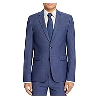 Hugo Boss Mens Blue Single Breasted, Wool Blend Suit Jacket 40 Short