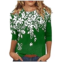 Blouses for Women, Women's Casual 3/4 Sleeve T-Shirts C Rew Neck Tops