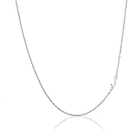 Sterling Silver Side Mini Initial Necklace